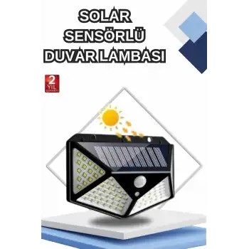 Bahçe Lambası Bahçe Aydınlatma Sensörlü Suya Dayanıklı 100 Led