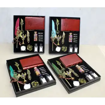 Deri Defterli Divit Hokka Ve Mühür Seti Model 1