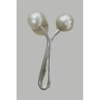 Eşarp Klipsi Top Model Düz Beyaz 1 Adet