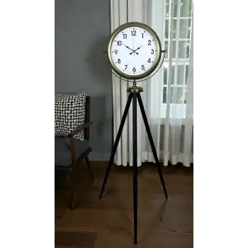 Eskitme Tripod Ayaklı Dekoratif Saat