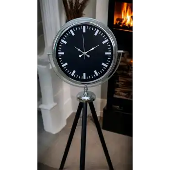 Krom Prime Modern Tripod Ayaklı Saat