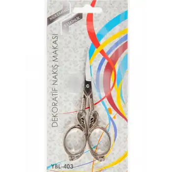 Nakış Makası Dekoratif Gümüş Kuğu YBL-403 Model 25