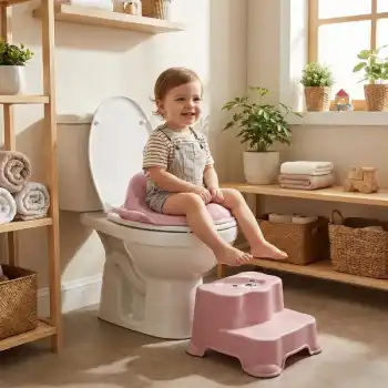 Pembe Kulplu Çocuk Klozet Adaptörü