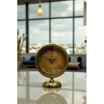 Retro Eskitme 25 x 20 Cm Metal Şık Masa Saati
