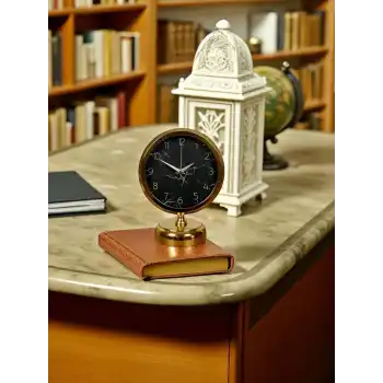 Royal 25 x 20 Cm Gold Metal Masa Saati
