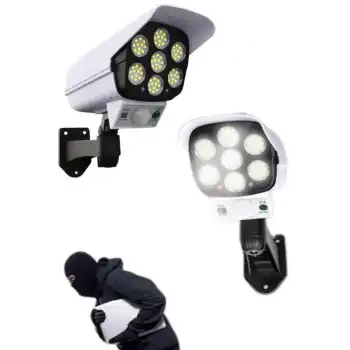 Solar Bahçe Aydınlatması Hareket Sensörlü Uzaktan Kumandalı Kamera Görünümlü