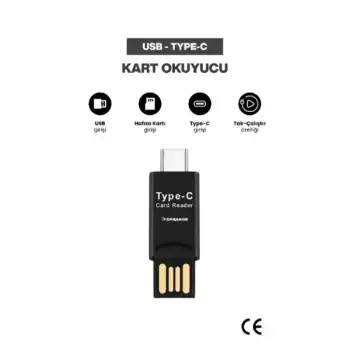 USB To Type-C Kart Okuyucu