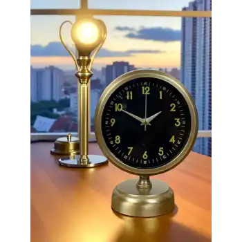 Vintage Craft 25 x 20 Eskitme Metal Masa Saati