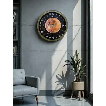 Zentime 40 Cm Eskitme Vintage Alışılmışın Dışında Duvar Saati