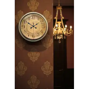Zentime 40 Cm Eskitme Vintage Duvar Saati