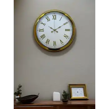 Zentime 40 Cm Gold Lüks Duvar Saati