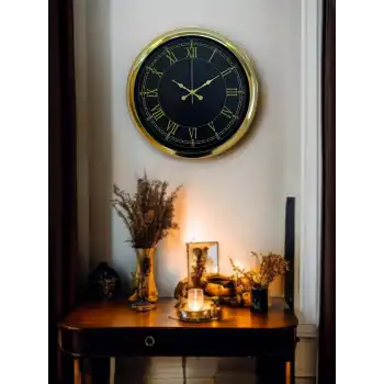 Zentime 40 Cm Gold Lüks Duvar Saati