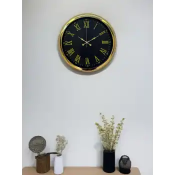 Zentime 40 Cm Gold Lüks Duvar Saati