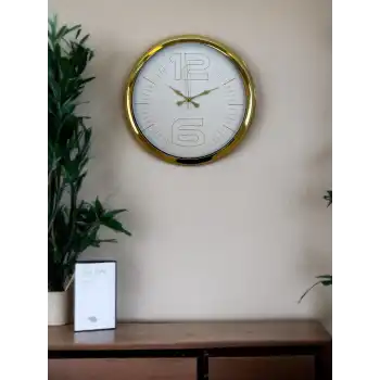 Zentime 40 Cm Gold Lüks Duvar Saati