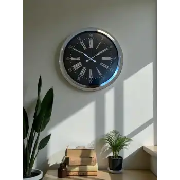 Zentime 40 Cm Krom Elegance Duvar Saati