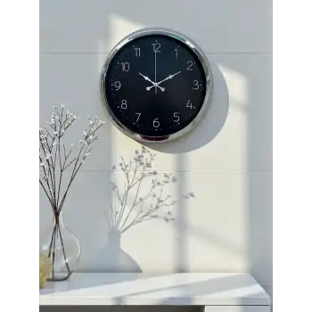 Zentime 40 Cm Krom Şık Duvar Saati