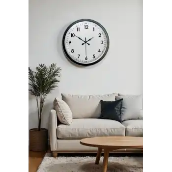 Zentime 40 Cm Siyah Şık Duvar Saati