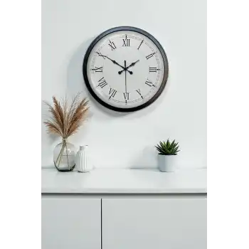 Zentime 40 Cm Siyah Şık Duvar Saati