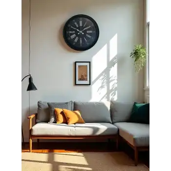 Zentime 40 Cm Siyah Şık Duvar Saati