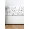 Yazılabilir Türkiye Haritası Manyetik Duvar Stickerı 110 x 56 cm