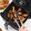 BUFFER® Siyah Isıya Dayanıklı Yıkanılabilir Silikon Fırın Ve Airfryer Yuvarlak Model Pişirme Matı 20 Cm