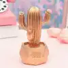 BUFFER® Led Işıklı Sevimli Kaktüs Dekoratif Masa Lambası Mini Biblo Gece Lambası-GOLD