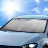 BUFFER® 120*55 cm Ambalajlı Vantuzlu Araç İçi Ön Cam Perdesi Katlanabilir Güneşlik