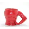 Vücut Porselen Kupa Bardak Kırmızı Renk