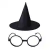 Harry Potter Şapkası ve Gözlüğü Siyah Renk