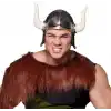 Mega Boynuzlu Viking Ivar Kaskı Eskitilmiş Desen Gümüş Renk