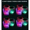 LED Işıklı Eğlence Bardak Seti 12 Adet