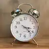 Gümüş Metal Alarmlı Masa Saati