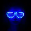 Mavi Led Işıklı Parti Gözlüğü - Neon 3 Modlu
