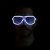 Beyaz Led Işıklı Parti Gözlüğü - Neon 3 Modlu