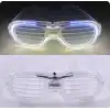 Beyaz Led Işıklı Parti Gözlüğü - Neon 3 Modlu