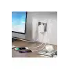 Tekli Yüksek Voltaj Korumalı Duvar Prizi 2x Type-c 1x Usb Çıkışlı Priz Grup Priz Çoğaltıcı Beyaz
