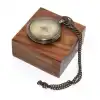 Ahşap Kutulu Pirinç Köstekli Saat 16154