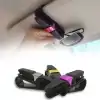 BUFFER® Araç İçi Güneşliğe Takılan 2li Gözlük,Kart,Para Takmalık Aparat