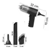 Buffer 3in1 Araç İçi Kablosuz Şarjlı Mini El Süpürgesi Vakum ve Üfleme