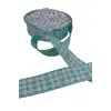 Tafta Ekoseli Kurdele 25 mm Mint 2 Metre