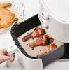 BUFFER® 150 Adet Air Fryer Pişirme Kağıdı Tek Kullanımlık Hava Fritöz Yağ Geçirmez Yapışmaz Gıda Pişirme Kağıdı Delikli Kare Model