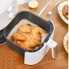 BUFFER® 150 Adet Air Fryer Pişirme Kağıdı Tek Kullanımlık Hava Fritöz Yağ Geçirmez Yapışmaz Gıda Pişirme Kağıdı Delikli Kare Model