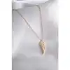Colezium CLZ741 -  Gold Renk Kanat Figür Zirkon Taşlı Kadın Kolye