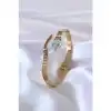 Colezium CLZ943  316L Çelik Gold Renk Yılan Model Zirkon Taş Detay Kadın Kelepçe