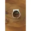 Karce Göz Detay Metal Ayarlanabilir Erkek Yüzük