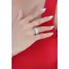 Colezium CLZ943  Zirkon Taşlı Gümüş Renk Baget Kadın Yüzük