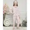 By Liyas Collection Penguenli Çocuk Pijama Takımı Pembe 11-12 Yaş