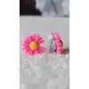 Miniistoree23 Takılabilir Klipsli Çocuk Küpesi Canlı Papatya