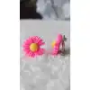 Miniistoree23 Takılabilir Klipsli Çocuk Küpesi Canlı Papatya