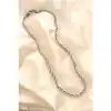 Karce CLZ943  316L Çelik Kararmaz Gümüş Renk Kalın Burgu 60 cm Kadın Kolye